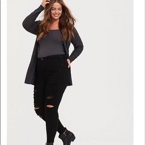 torrid Ripped Destruction Skinny Jeans Size 12R